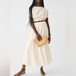 Faherty Cala Windowpane Maxi Skirt